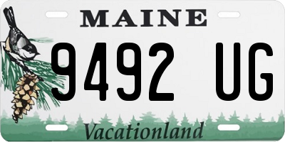 ME license plate 9492UG