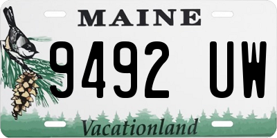 ME license plate 9492UW