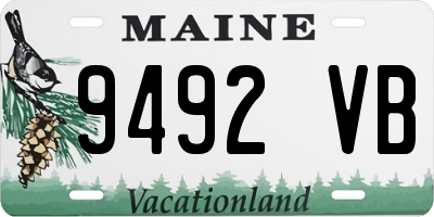 ME license plate 9492VB