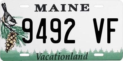 ME license plate 9492VF