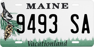 ME license plate 9493SA