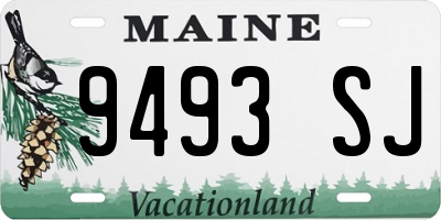ME license plate 9493SJ