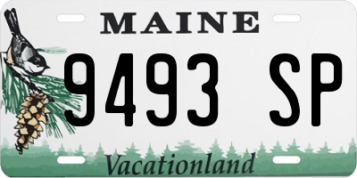 ME license plate 9493SP