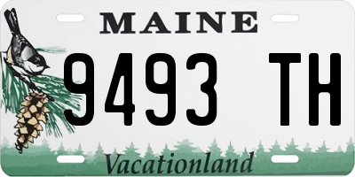 ME license plate 9493TH