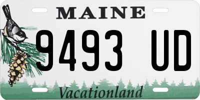 ME license plate 9493UD