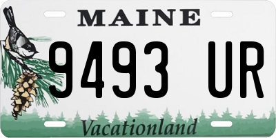 ME license plate 9493UR