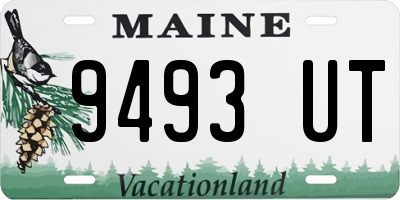 ME license plate 9493UT