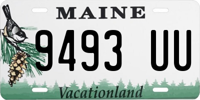 ME license plate 9493UU