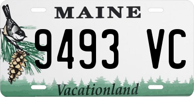 ME license plate 9493VC