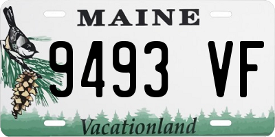 ME license plate 9493VF