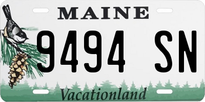 ME license plate 9494SN