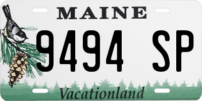 ME license plate 9494SP