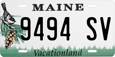 ME license plate 9494SV