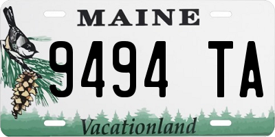 ME license plate 9494TA