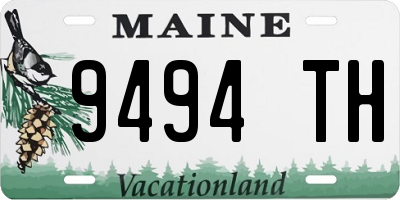 ME license plate 9494TH