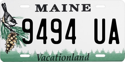 ME license plate 9494UA