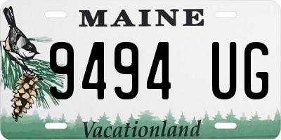 ME license plate 9494UG