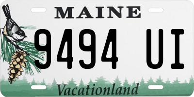 ME license plate 9494UI
