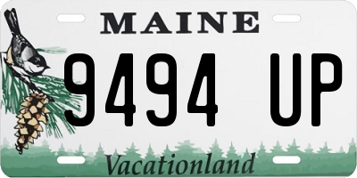ME license plate 9494UP