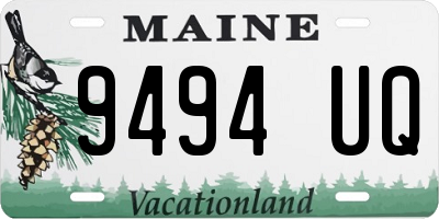 ME license plate 9494UQ
