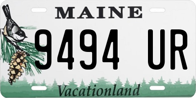 ME license plate 9494UR