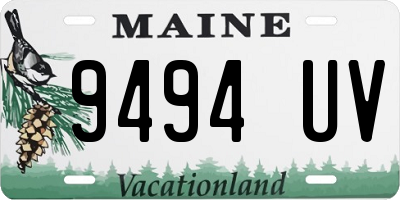 ME license plate 9494UV