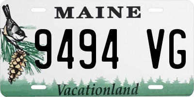 ME license plate 9494VG