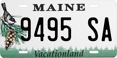 ME license plate 9495SA