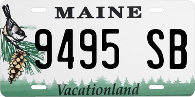 ME license plate 9495SB