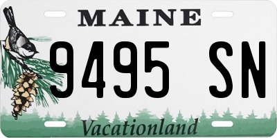 ME license plate 9495SN