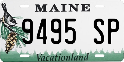 ME license plate 9495SP