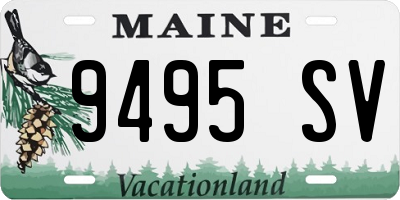 ME license plate 9495SV