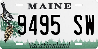 ME license plate 9495SW