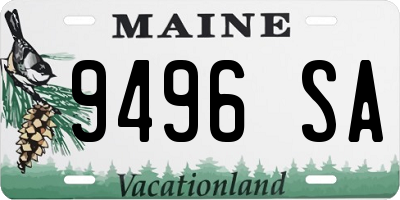 ME license plate 9496SA