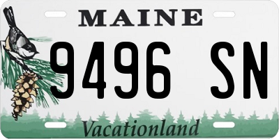 ME license plate 9496SN