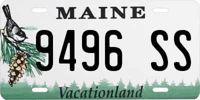 ME license plate 9496SS
