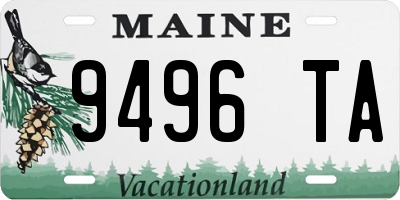 ME license plate 9496TA