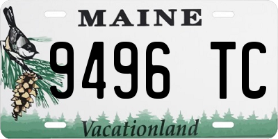 ME license plate 9496TC