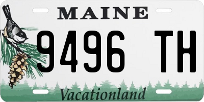 ME license plate 9496TH