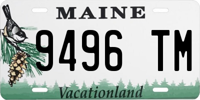 ME license plate 9496TM