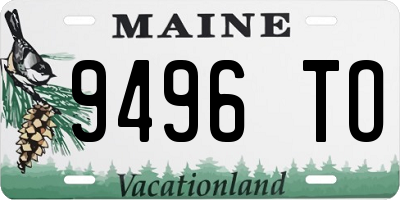 ME license plate 9496TO