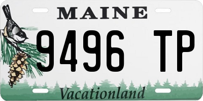 ME license plate 9496TP