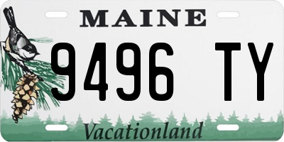 ME license plate 9496TY