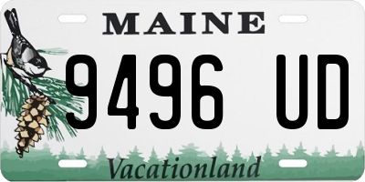 ME license plate 9496UD