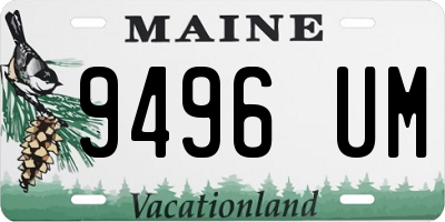 ME license plate 9496UM