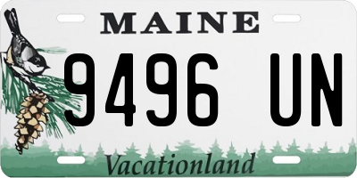 ME license plate 9496UN