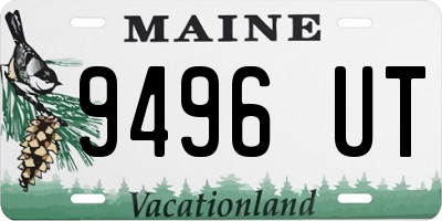 ME license plate 9496UT