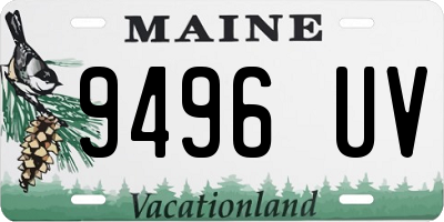 ME license plate 9496UV