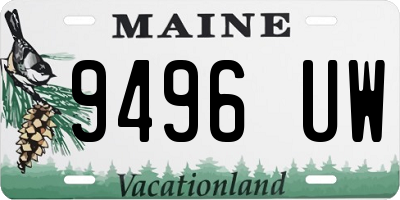 ME license plate 9496UW