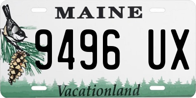 ME license plate 9496UX